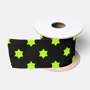 Ruban En Satin Motif Étoile verte brillante