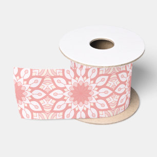 Ruban En Satin Motif géométrique de mandala floral attrayant