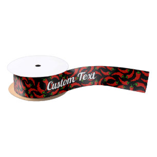 Ruban En Satin Motif Hot Chili Peppers