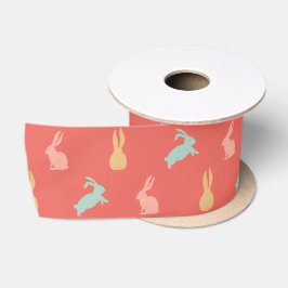 Ruban En Satin Motif lapin mignon lapin | Vacances de Pâques