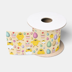 Ruban En Satin Motif mignon de Pâques