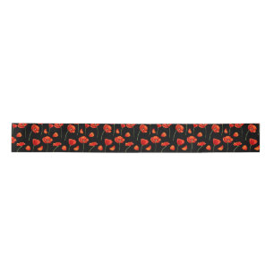 Ruban En Satin motif noir