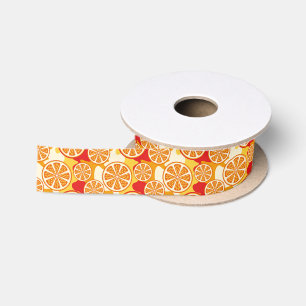 Ruban En Satin Motif orange