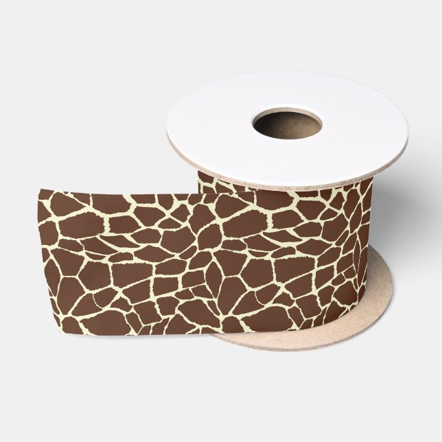 Ruban En Satin Motif Peau de girafe (Bobine)