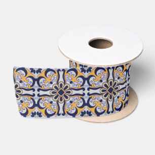 Ruban En Satin Motif portugais de tuile