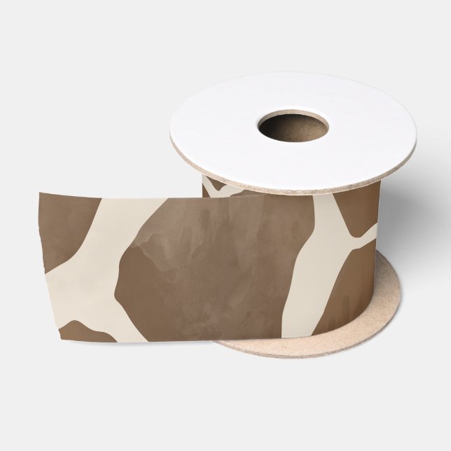 Ruban En Satin Motif Poster de animal de Giraffe d'aquarelle (Bobine)