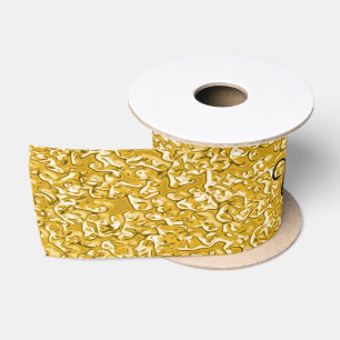 Ruban En Satin Motif PURE GOLD Splatter + votre texte / photo