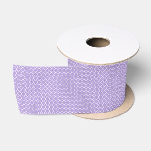 Ruban En Satin Motif Quatrefoil géométrique violet moderne