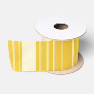 Ruban En Satin Motif rayé jaune