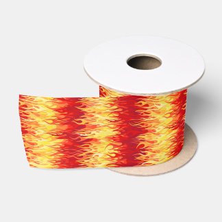 Ruban En Satin Motif Red Flames - Hot Rod