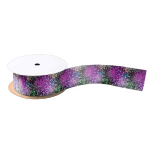 Ruban En Satin Motif tacheté vif