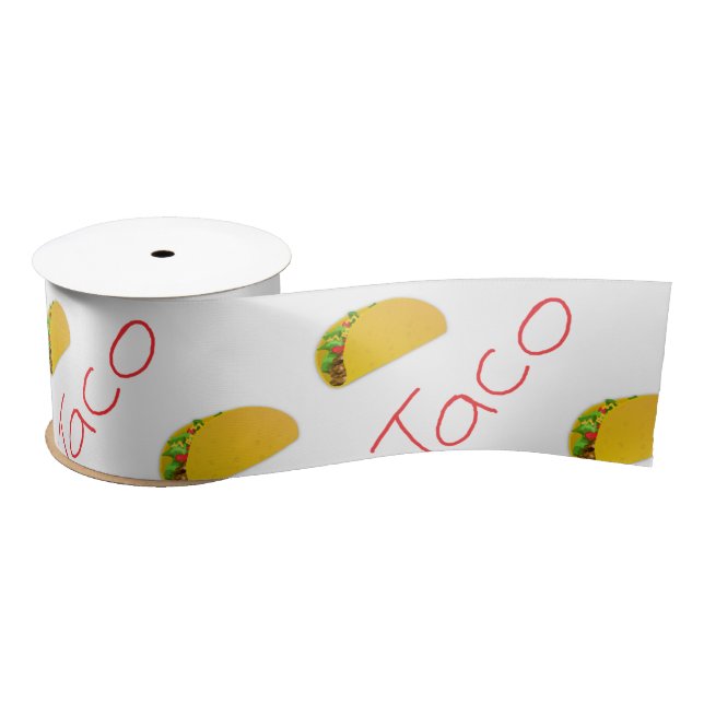 Ruban En Satin motif Taco le (Bobine)