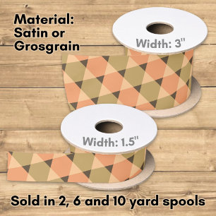 Ruban En Satin Motif Triangles