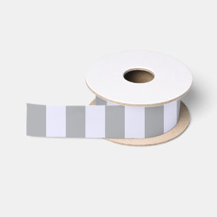 Ruban En Satin Motif trié en gris et lavande