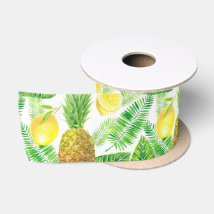 Ruban En Satin Motif tropical