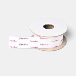 Ruban En Satin Mots Cupcake Rose