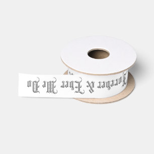 Ruban En Satin Mots de mariage Blackletter