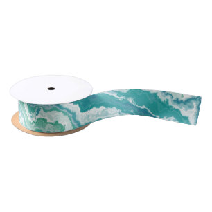 Ruban En Satin mousse de mer marbrée :