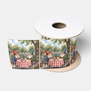 Ruban En Satin Nains de jardin mangeant des cupcakes