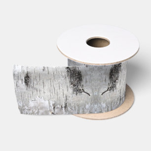 Ruban En Satin nature pays rustique bouleau blanc écorce