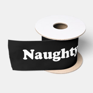 Ruban En Satin Naughty noir blanc motif drôle flirté mignon