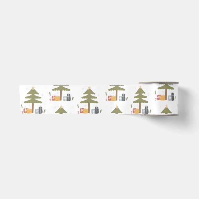 Ruban En Satin Noël Arbre Vacances Hiver Cadeaux Famille (Devant)