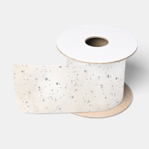 Ruban En Satin Noël Confetti Bleu