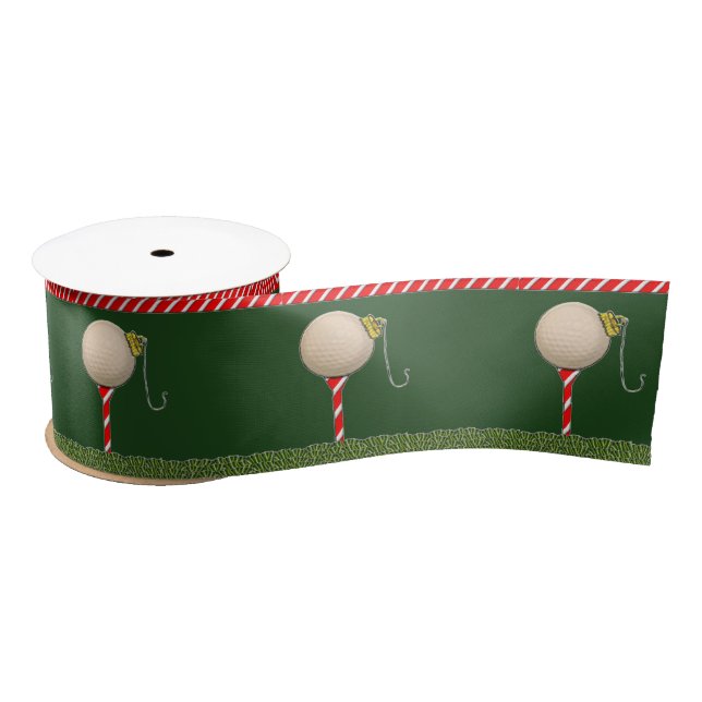 Ruban En Satin Noël de golf (Bobine)