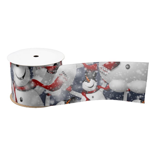 Ruban En Satin Noël des motoneiges (Bobine)