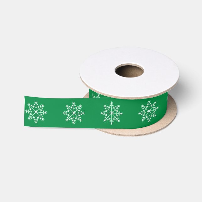 Ruban En Satin Noël Design Noël Fête verte (Bobine)