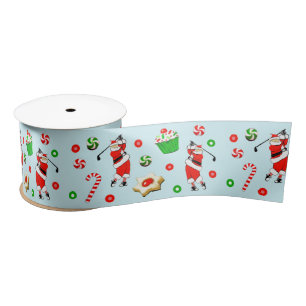 Ruban En Satin Noël du golf