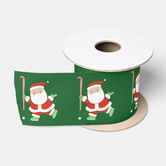 Ruban En Satin Noël du hockey sur gazon (Bobine)