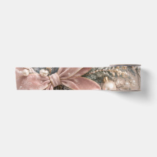 Ruban En Satin Noël Féminin Élégant, Style Rose Poussiéreux