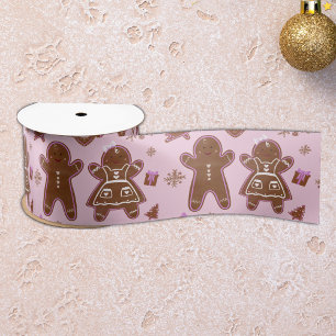 Ruban En Satin Noël Gingerpain homme et femme sapin de Noël