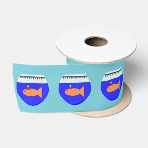 Ruban En Satin Noel Party Goldfish Ribbon