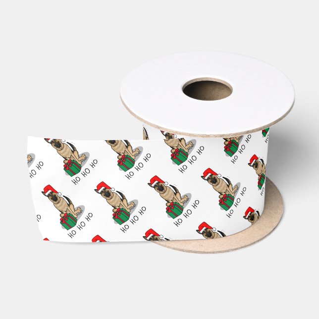 Ruban En Satin Noël Santa Hat Allemand Berger Chien mignonne (Bobine)