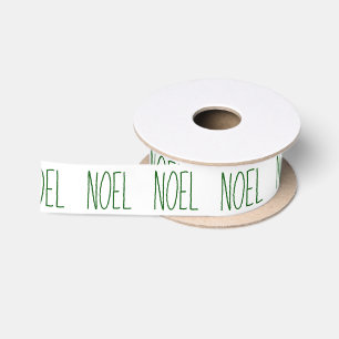 Ruban En Satin Noel Simple Un Mot Salutation de Noël