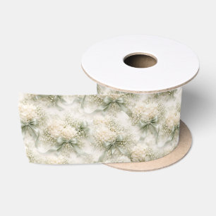 Ruban En Satin Nœuds de mariage, rubans et fleurs d'hortensia