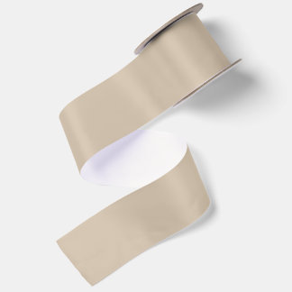 RUBAN EN SATIN NOM ET TEXTE PERSONNALISÉS BEIGE