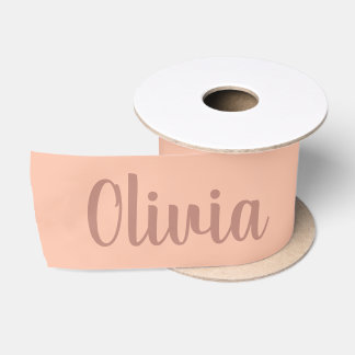 Ruban En Satin Nom personnalisé Cute Rose Gold