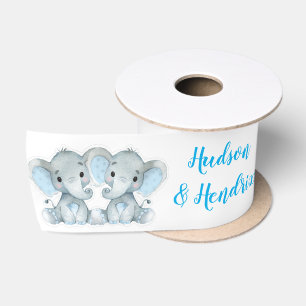 Ruban En Satin Nom personnalisé Elephant Satin Ribbon Spool jume