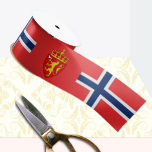Ruban En Satin Norvège Ruban, Emblème, patriotique, drapeau norvé