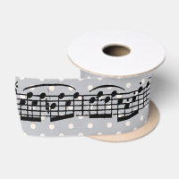 Notes de musique sur Grey Polka Dot
