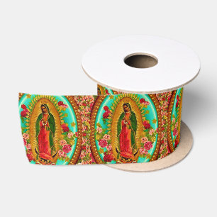 Ruban En Satin Notre Dame Guadalupe-Mexique Sainte Vierge Marie