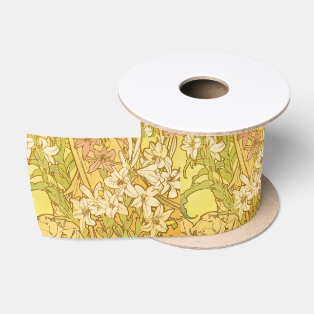 Ruban En Satin Nouvelle Lily flowers (Bobine)