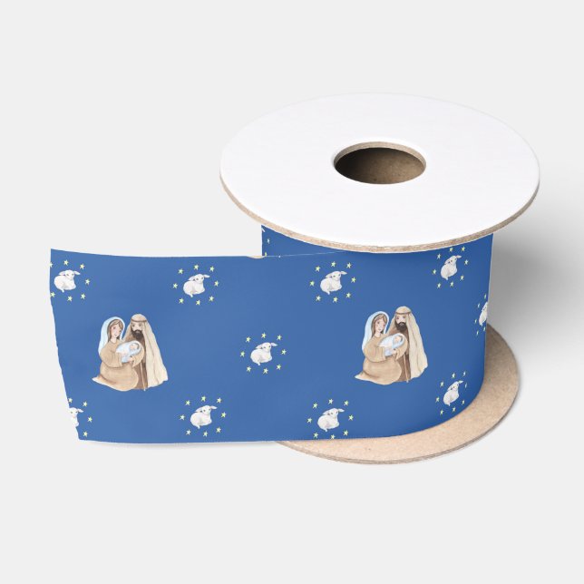 Ruban En Satin Nuit de Noël Religieux (Bobine)
