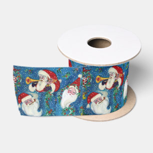 RUBAN EN SATIN NUIT DE NOËL / TROIS PÈRE NOËL