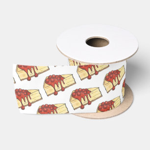Ruban En Satin NYC Cerise Cheesecake Slice Dessert Cuisine de cui