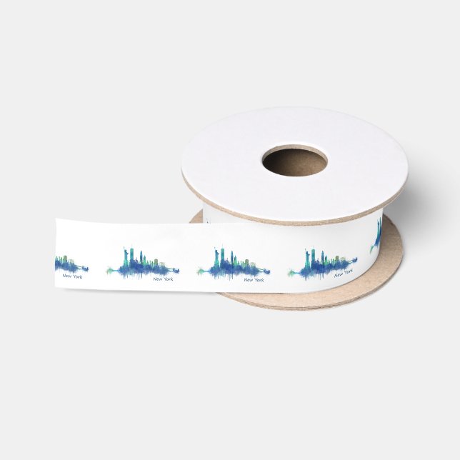 Ruban En Satin NYC New York Skyline v5 (Bobine)