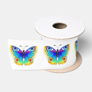 Ruban En Satin Oeil de paon arc-en-ciel